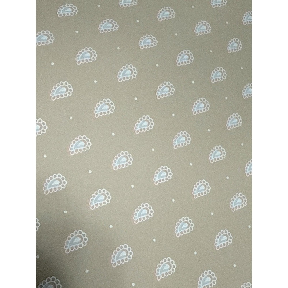 Vintage Beige Paisley Wallpaper Roll Small Print Cottage Farmhouse USA